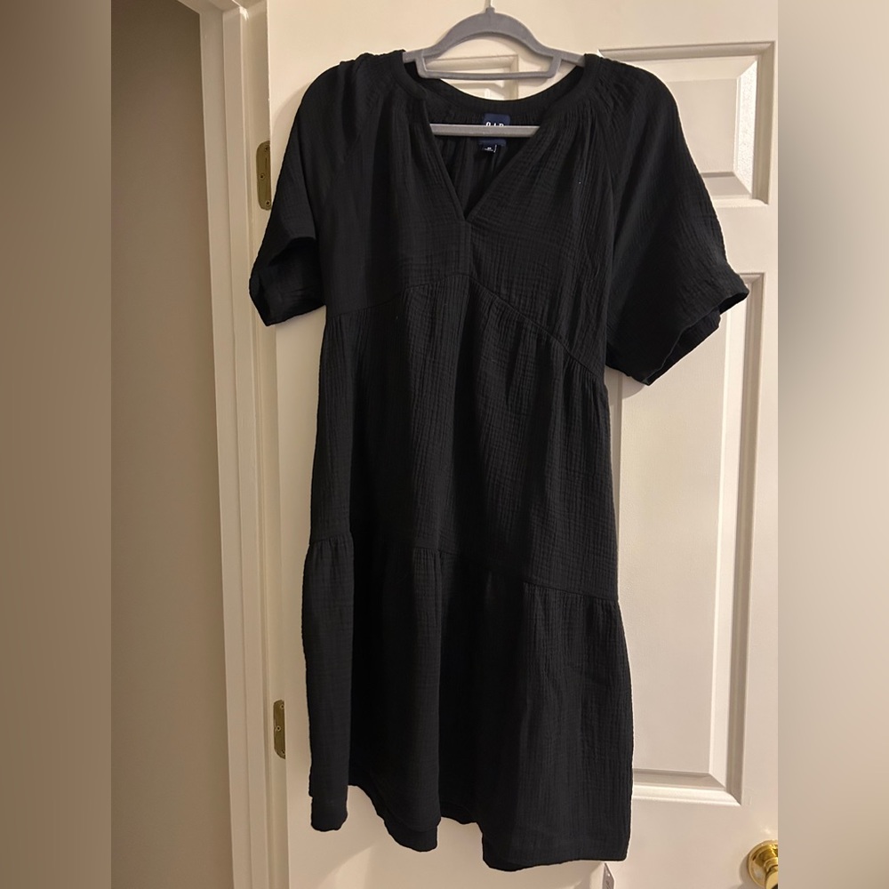 GAP Black V-Neck Tunic Dress